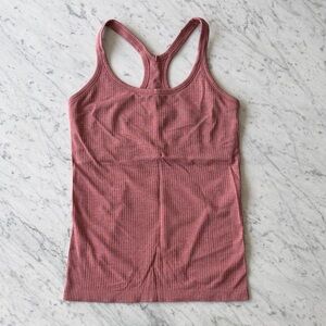 Lululemon Ebb to Street Racerback Ribbed Tank Top - Blush Pink - Size 8